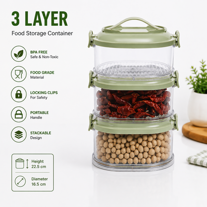 Multi-Layer Sealed Spice Organizer – Airtight Kitchen Storage