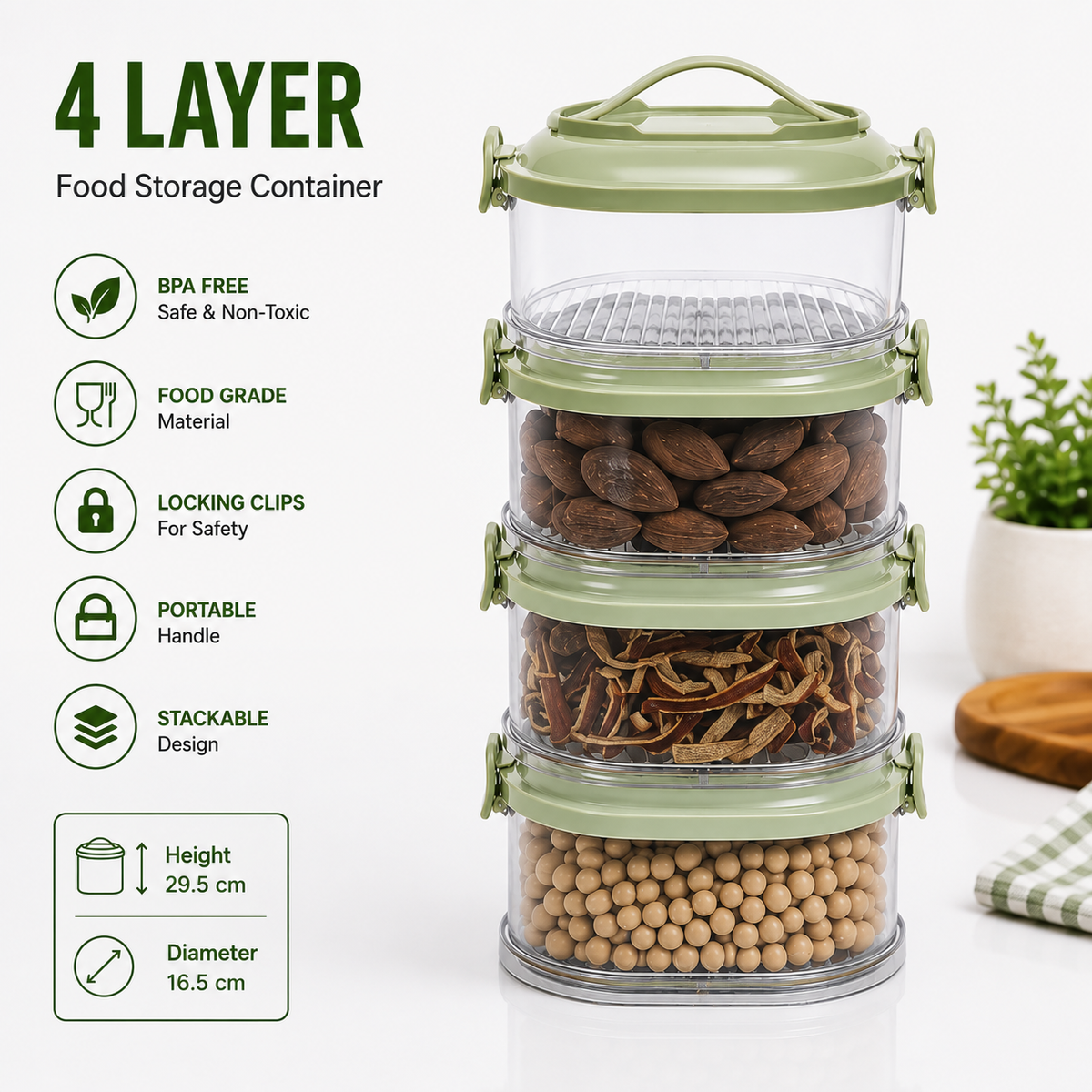 Multi-Layer Sealed Spice Organizer – Airtight Kitchen Storage