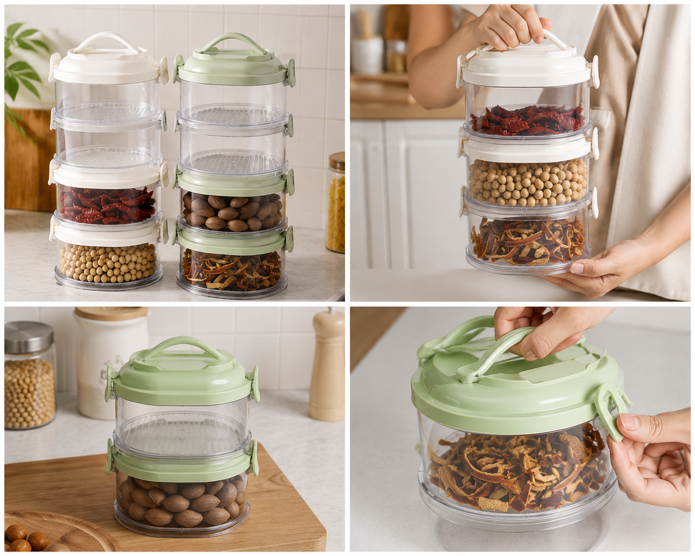 Multi-Layer Sealed Spice Organizer – Airtight Kitchen Storage
