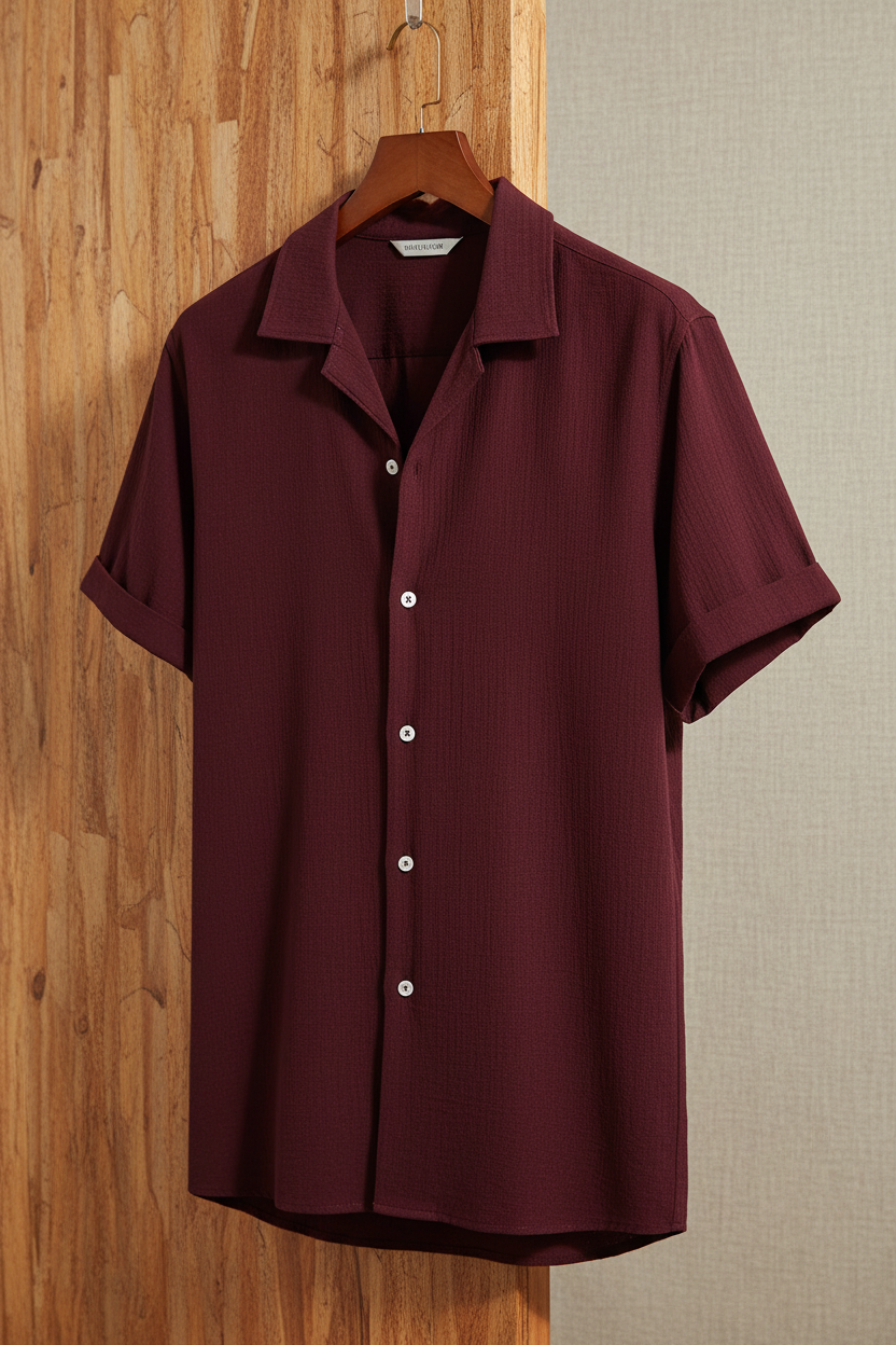 Burgundy Shirt - Right Angle