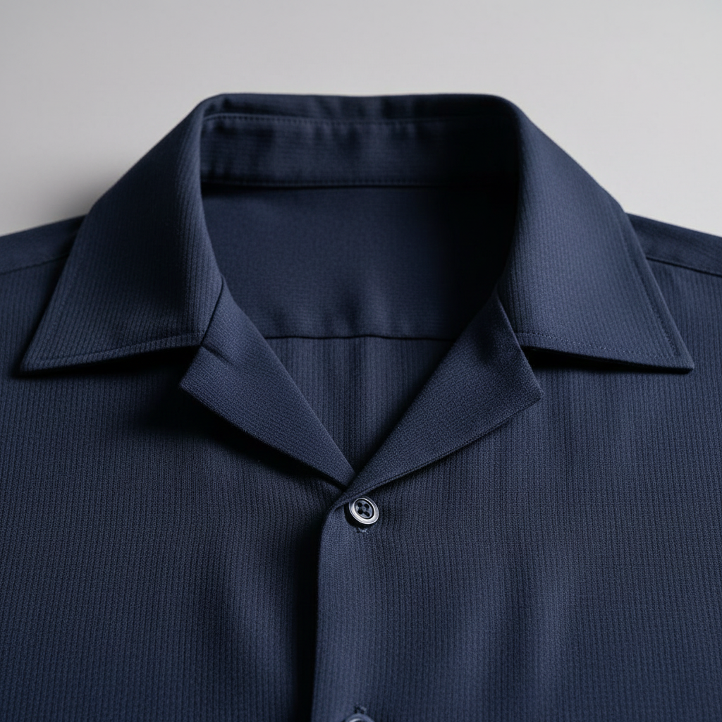 Navy Shirt - Collar Detail