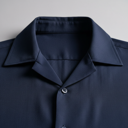 Navy Shirt - Collar Detail